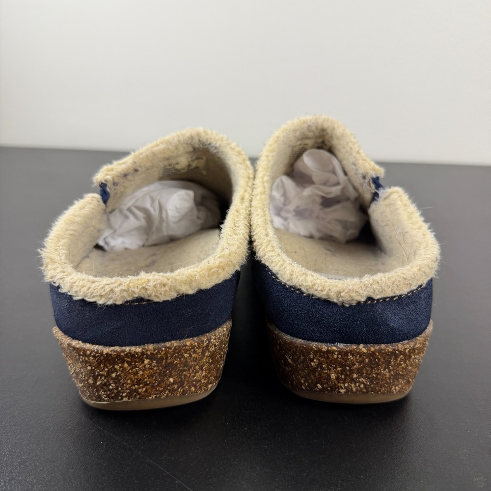 Earth Origins Aurora Johanna Clogs Women's 8W Navy Faux Fur Lined Slip On Casual - Picture 10 of 15
